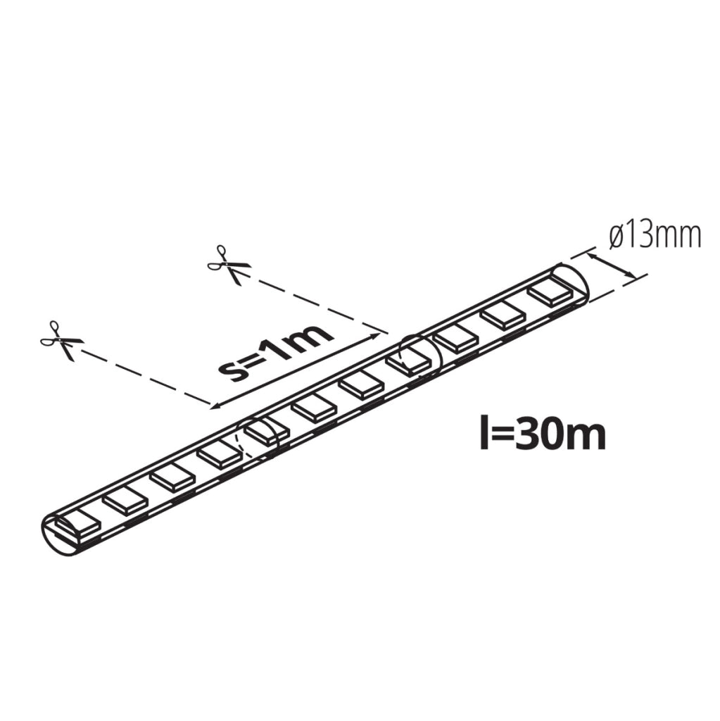 Tubo luminoso LED dimmerabile 30m 2W/m IP65 Kanlux
