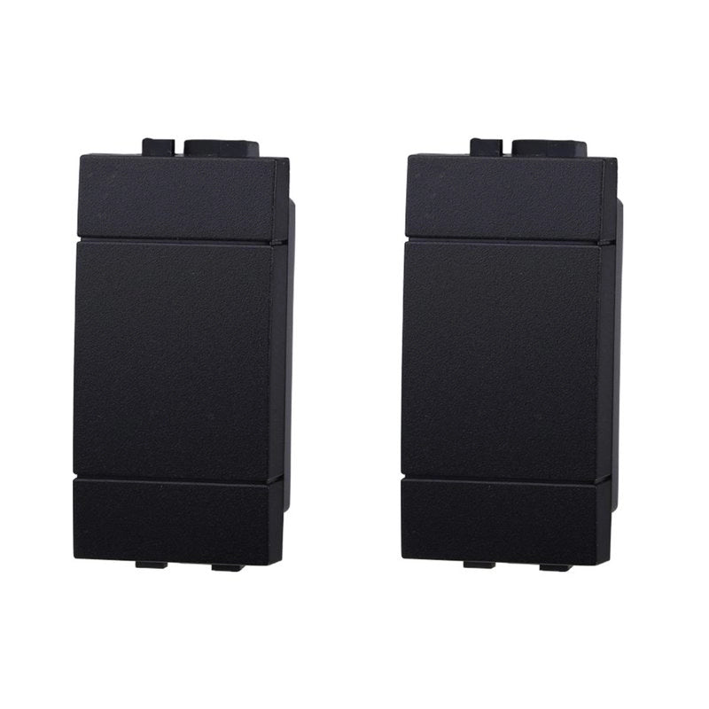 2 Pezzi Copritasti Copriforo Copritasto Falso Polo 1P Nero Compatibile Con Bticino Living International