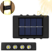 APPLIQUE LAMPADA 8 LED MURO PARETE SOLARE IP65 BIDIREZIONALE GIARDINO TE-B0568