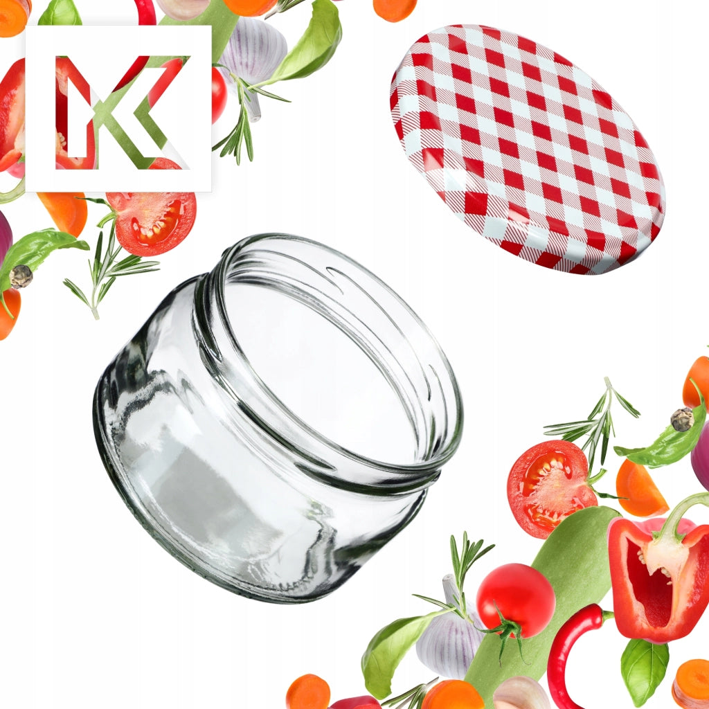 KADAX 50x Barattolo per conserve 250ml + Coperchio Fi82 miele