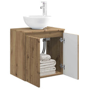 Mobile Lavabo | Armadio Lavabo da Parete Rovere Artigianale 49,5 x 35 x 63 cm