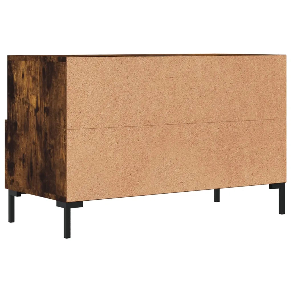 Mobile Porta TV-Mobile per TV-Credenza TV Rovere Fumo 80x36x50 cm in Legno Multistrato 757331