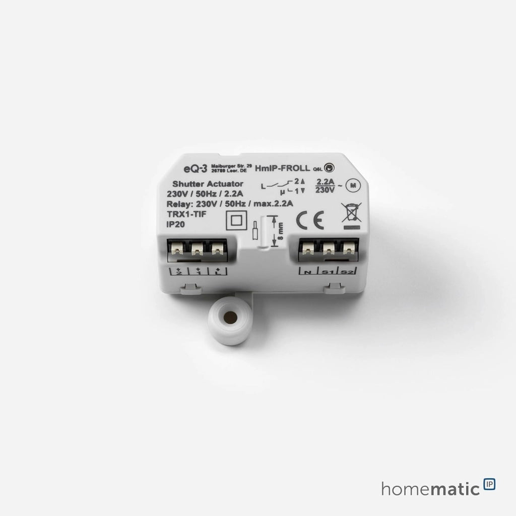 Homematic IP Smart Home Rollladenaktor – Unterputz, Digitale Steuerung für 1 Rollläden per App, Alexa & Google Assistant, elektrische Rolladen smart nachrüsten, 151347A0