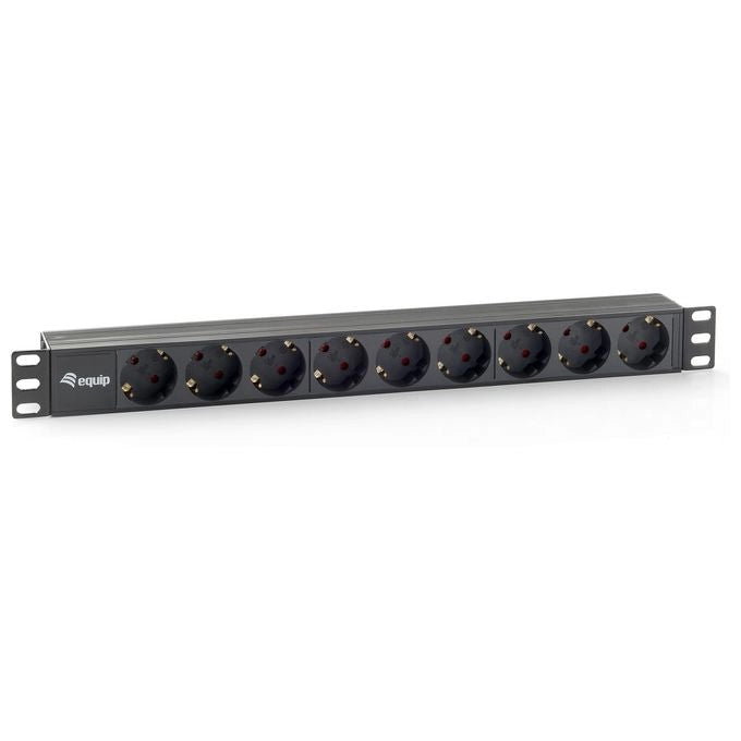 Equip 333282 unità di distribuzione dell'energia (PDU) 9 presa(e) AC 1U Nero