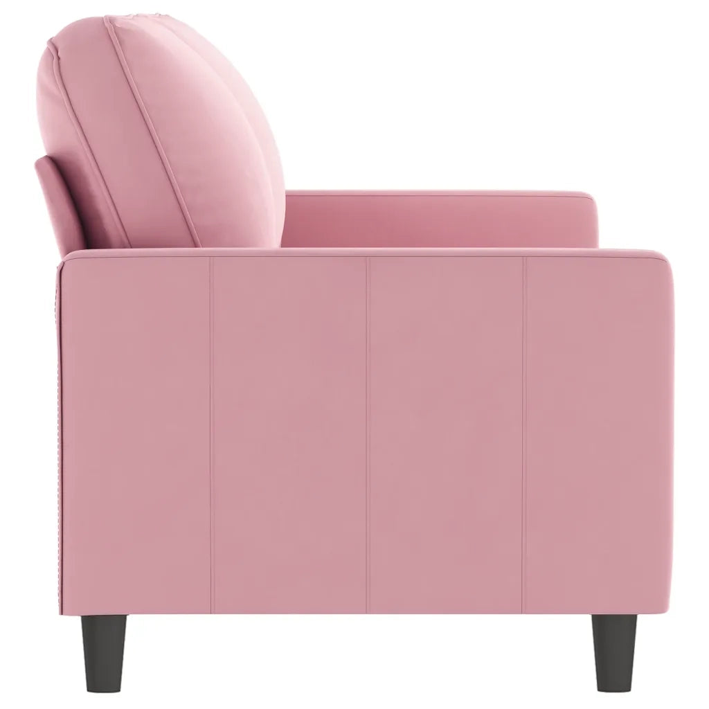 Divano a 2 Posti Rosa 140 cm in Velluto 359202