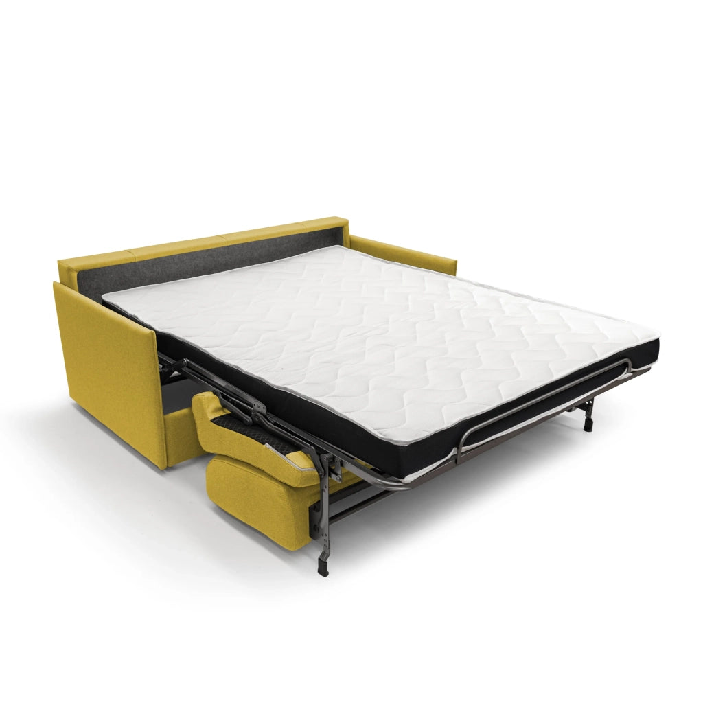Evans Divano letto matrimoniale in tessuto impermeabile T13 169 cm (mat. 140x197) giallo