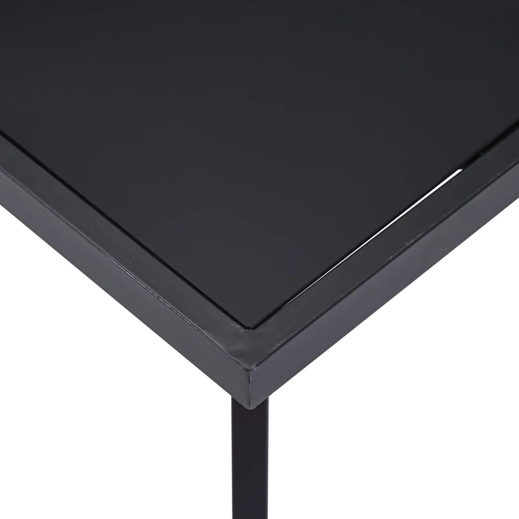 Tavolo da Pranzo Nero 160x80x75 cm in Vetro Temperato 281874