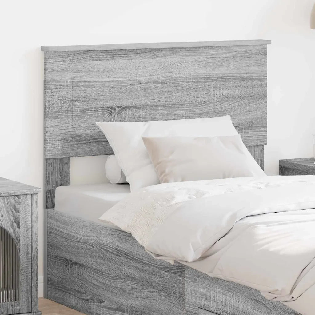 Testiera-Testata-Testiera Decorativa Grigio Sonoma 90 cm Legno multistrato 958199