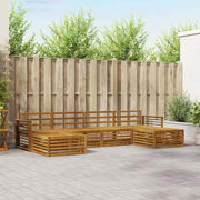 Set divani 6 pcs Naturale Legno di Acacia Massello