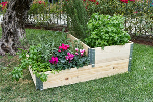 Fioriera Rosa 80x60xh20 in legno grezzo