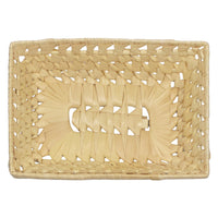 Ceste cestini espositori x10 in foglie di palma intrecciate 21x 15,5 x h 5,5 cm