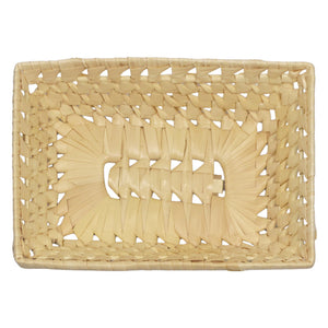 Ceste cestini espositori x10 in foglie di palma intrecciate 21x 15,5 x h 5,5 cm