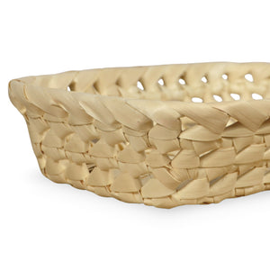 Ceste cestini espositori x10 in foglie di palma intrecciate 25x 18,5 x h 7,5 cm