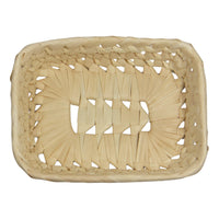 Ceste cestini espositori x10 in foglie di palma intrecciate 25x 18,5 x h 7,5 cm