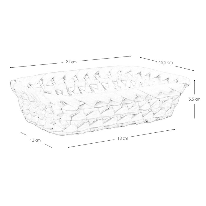 Ceste cestini espositori x10 in foglie di palma intrecciate 25x 18,5 x h 7,5 cm