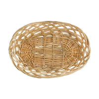 Ceste cestini portapane ovali x 10 intrecciate a mano 25,5 x 17,5 x h 8 cm