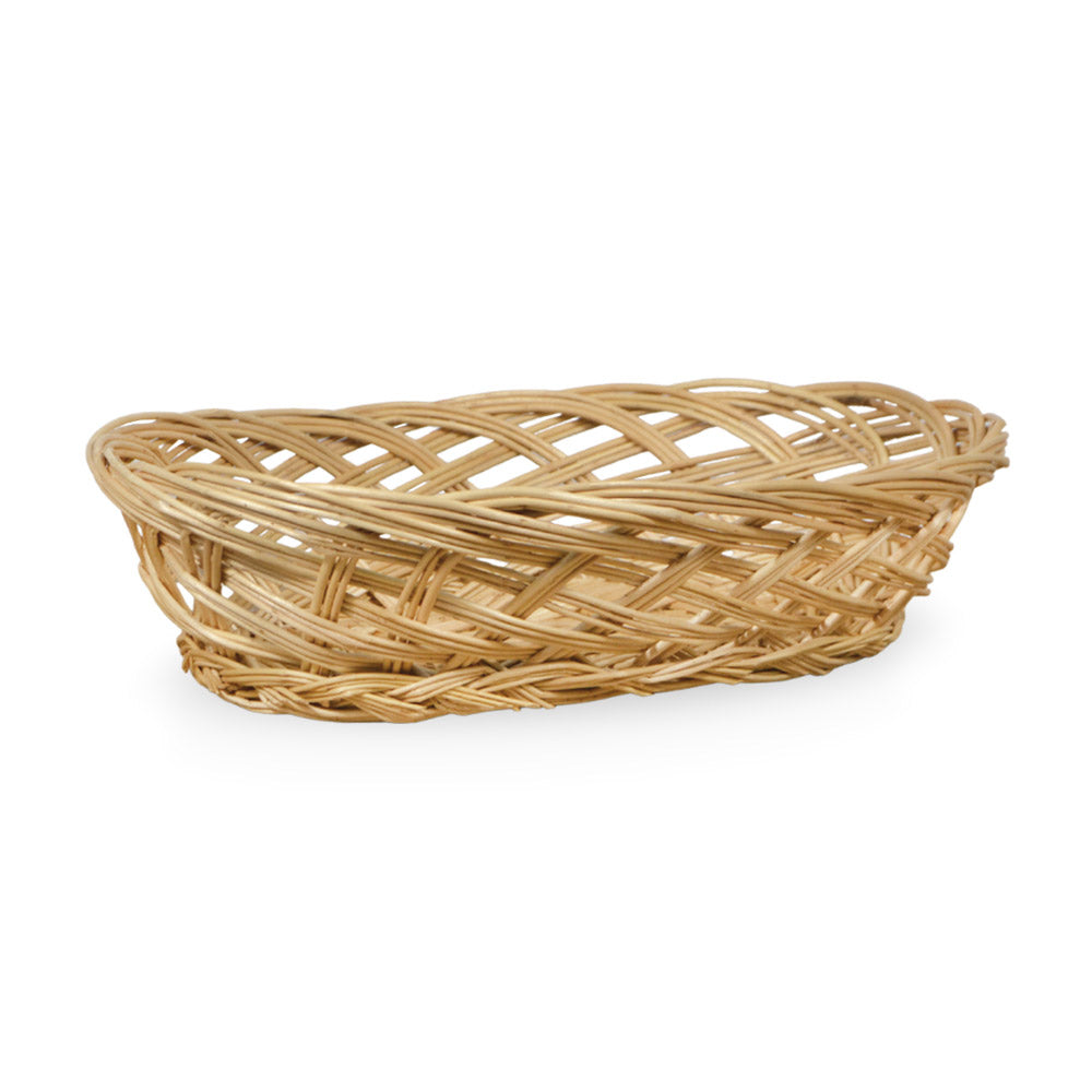 Ceste cestini portapane ovali x 10 intrecciate a mano 25,5 x 17,5 x h 8 cm