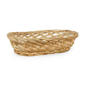 Ceste cestini portapane ovali x 10 intrecciate a mano 25,5 x 17,5 x h 8 cm