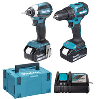 Makita DLX2537TJ – Kit 18 V LXT Impulsi + Trapano + Valigetta MAKPAC (2 x 5.0Ah)