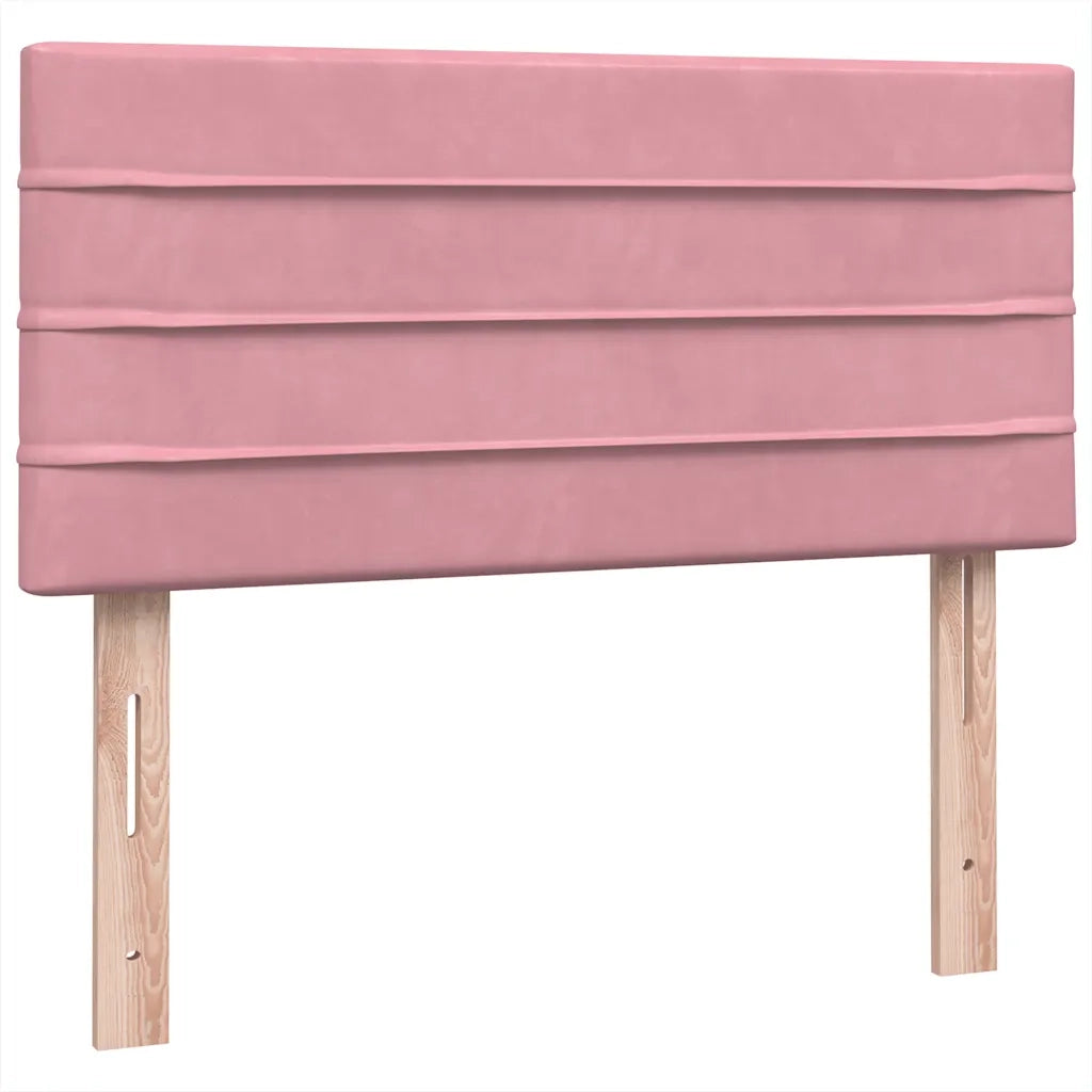 Giroletto a Molle con Materasso Rosa 90x220 cm Velluto