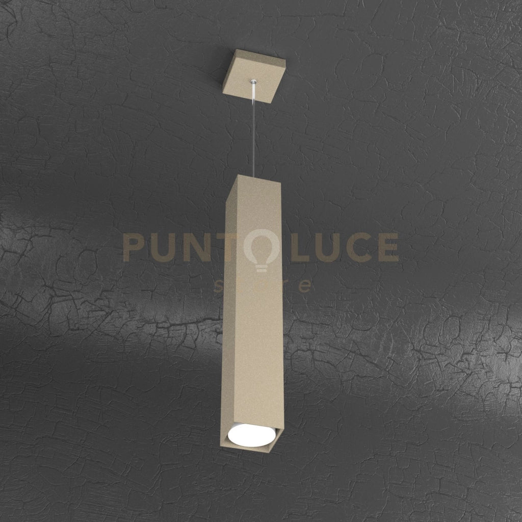 PLATE SOSPENSIONE TUBO H.50 1 LUCE SABBIA 1129-S50-SA