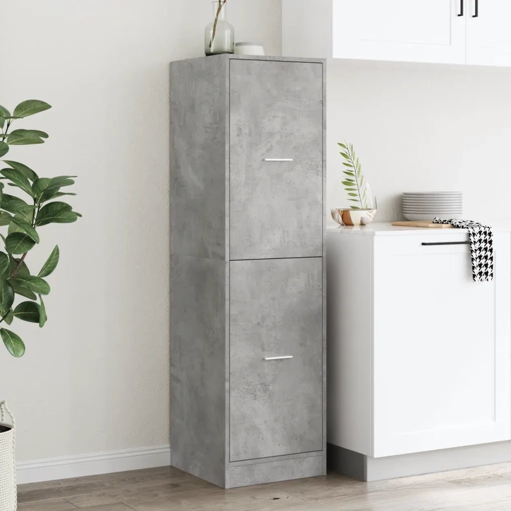 Armadietto da Farmacia Grigio Cemento 40x41x144,5 cm Truciolato 3309639