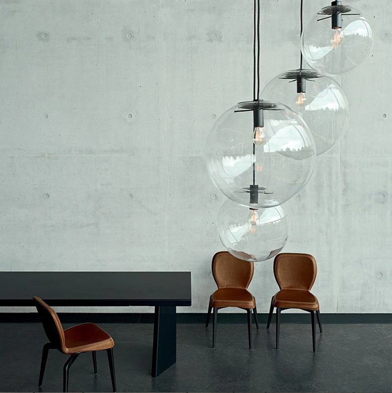 Lampada Da Soffitto Pensile Di Vetro Lassi Black 20 Cm