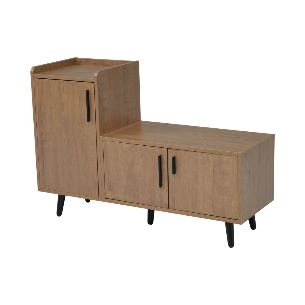 Panca Scarpiera con Ante e Ripiani ¨C MINIMAL ¨C Legno, 100x34x69 cm