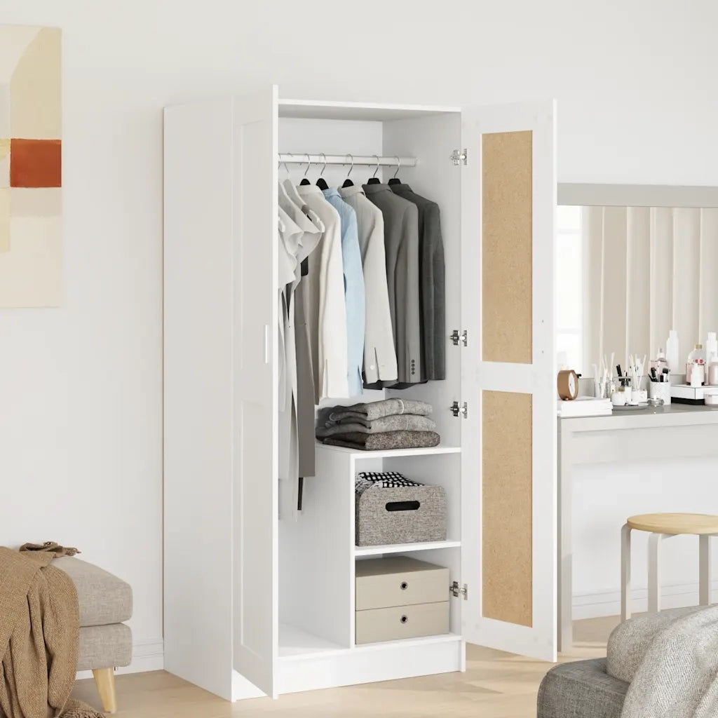 Armadio Bianco 82,5x51,5x180 cm in Legno Multistrato