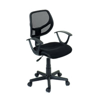 Astra - sedia da ufficio in poliestere e nylon nera