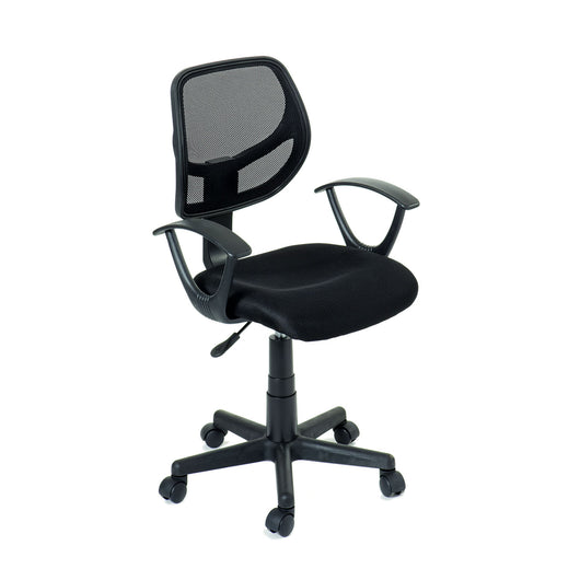 Astra - sedia da ufficio in poliestere e nylon nera