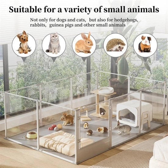 Hondiattico per cani extra grande trasparente con cuscino di parto, recinzione per animali acqua resistente