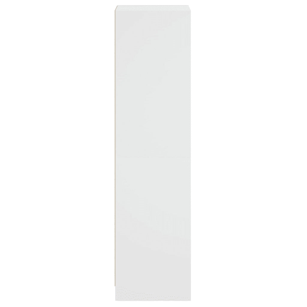 Credenza con Ante in Vetro Bianca 35x37x142 cm