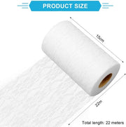 Operatore di tavolo in legno bianco 15 cm x 22 m