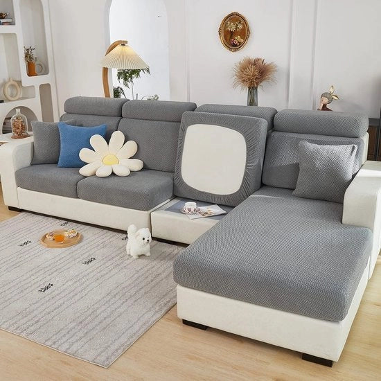 Tappeto di protezione per chaise longue L, universale, elastico, antiscivolo - protezione per mobili - cuscino per divano - chaise longue L