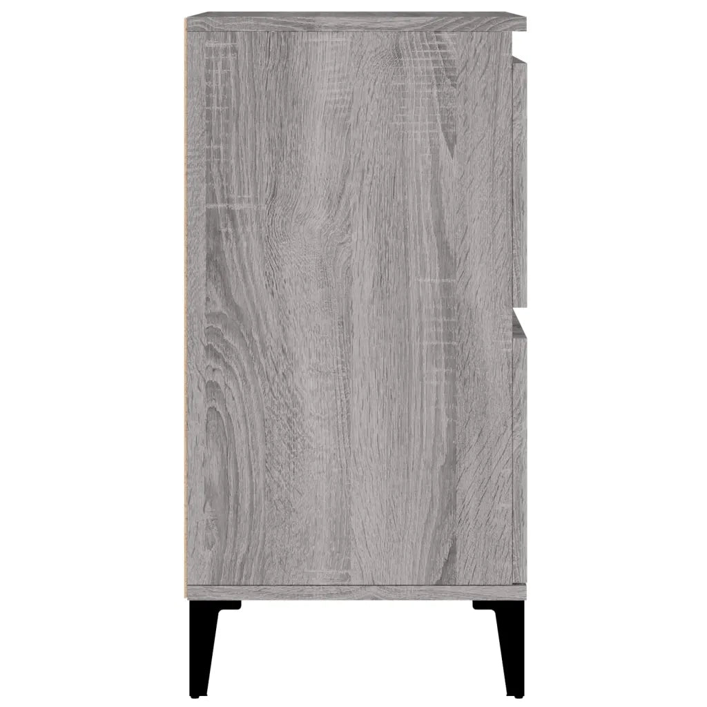 Credenze 2pz Grigio Sonoma 60x35x70 cm in Legno Multistrato 3185765