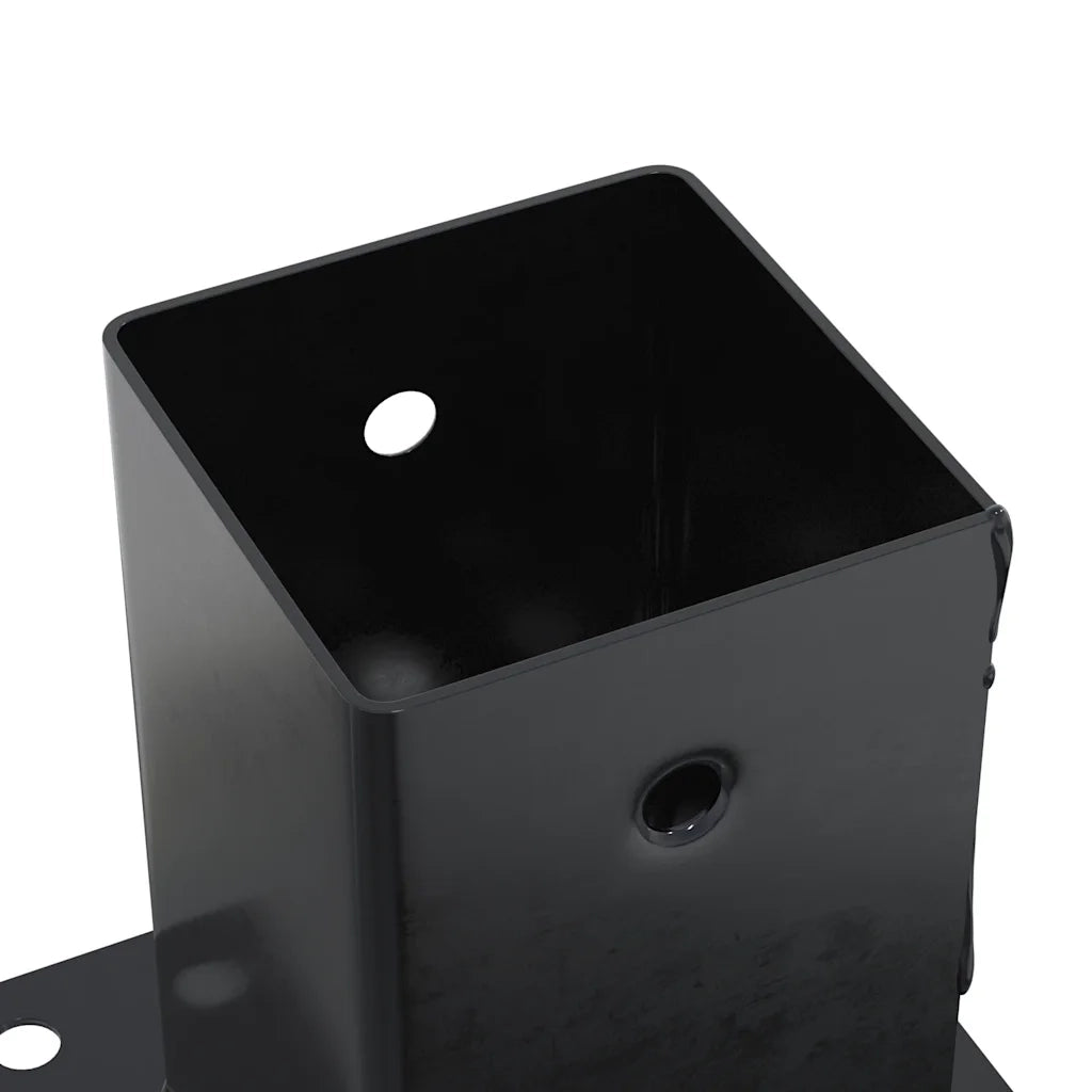 vidaXL Basi per Pali Quadrati 12 pz 81x81mm Acciaio Verniciato Polvere