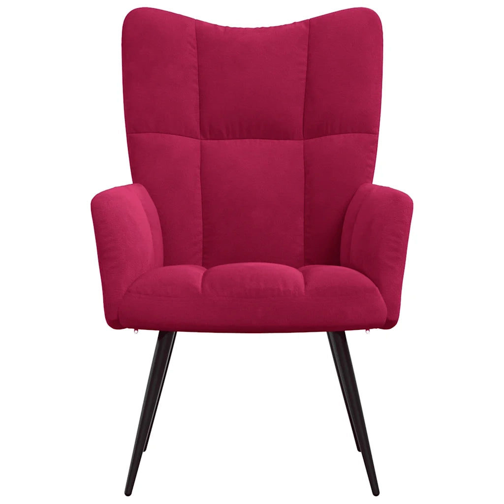 Poltrona Relax Rosso Vino in Velluto cod mxl 14783