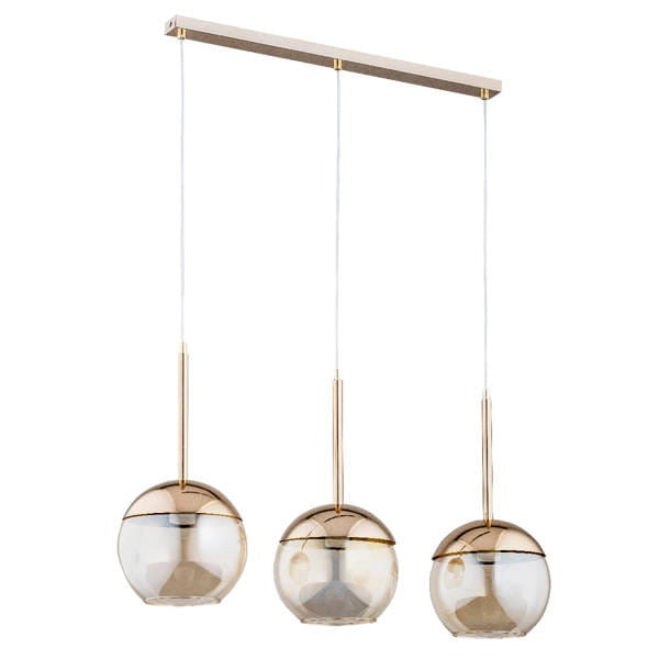 Lampadario moderno sfere oro 3xE27 Alfa Volda 62159