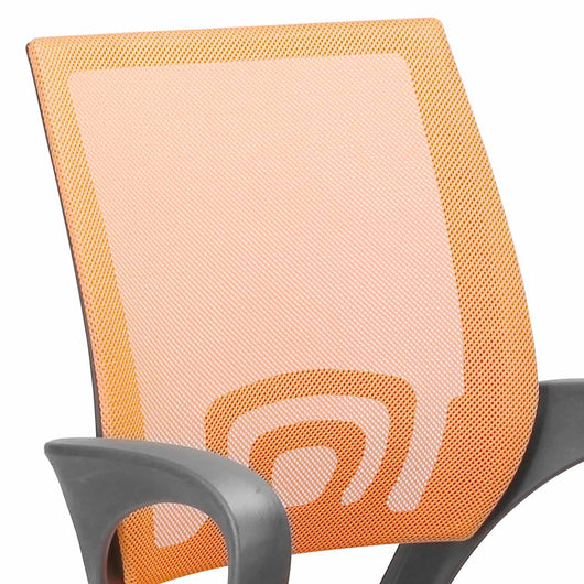 Business - sedia da ufficio in poliestere e nylon arancio