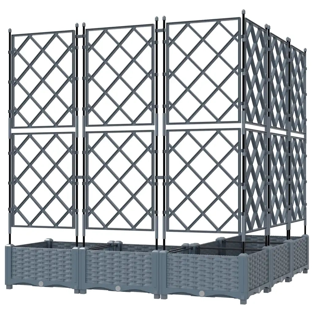 Vaso da giardino 5 pcs Grigio Chiaro 120 x 120 x 125,5 cm 42002888