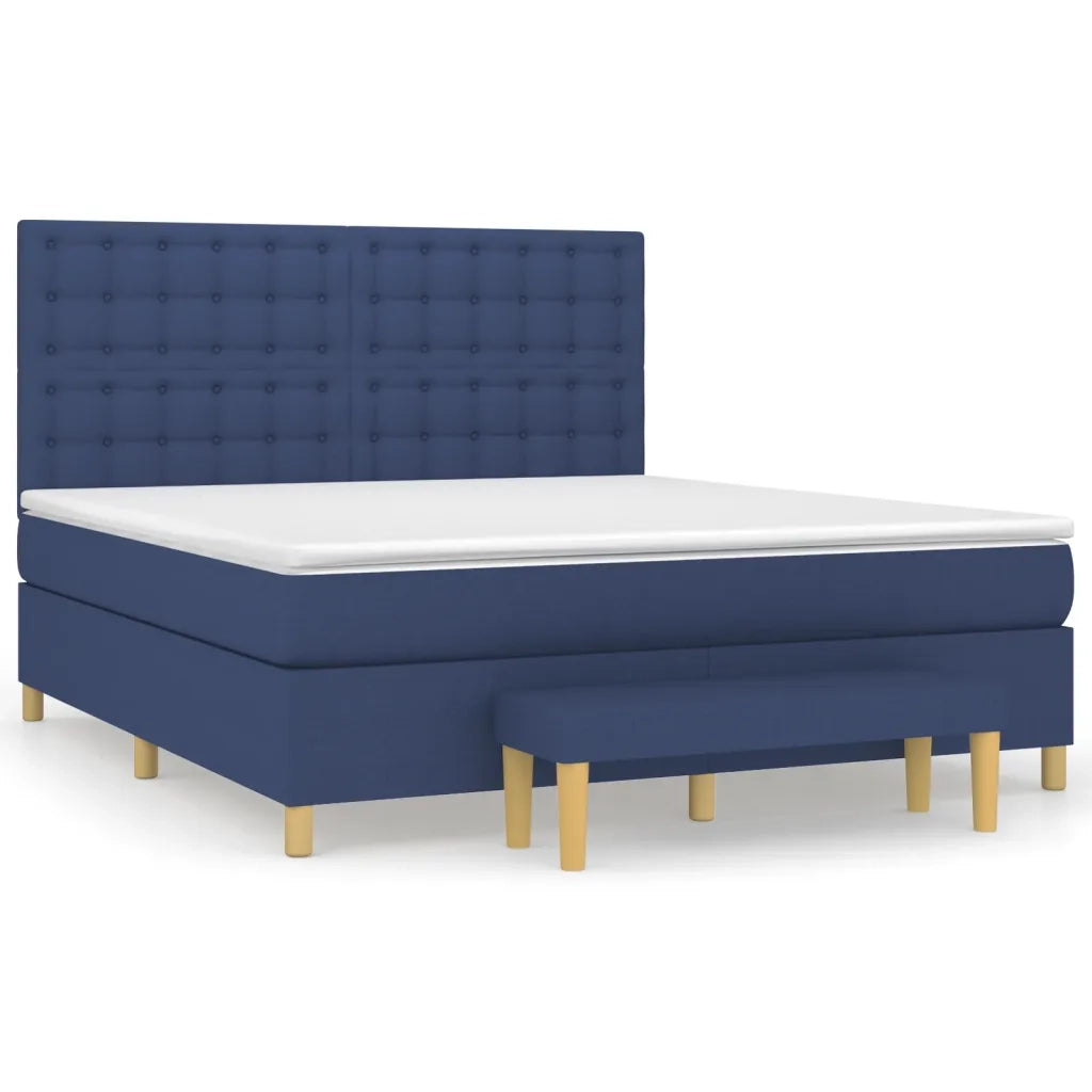 Giroletto a Molle con Materasso Blu 180x200 cm in Tessuto 3137499