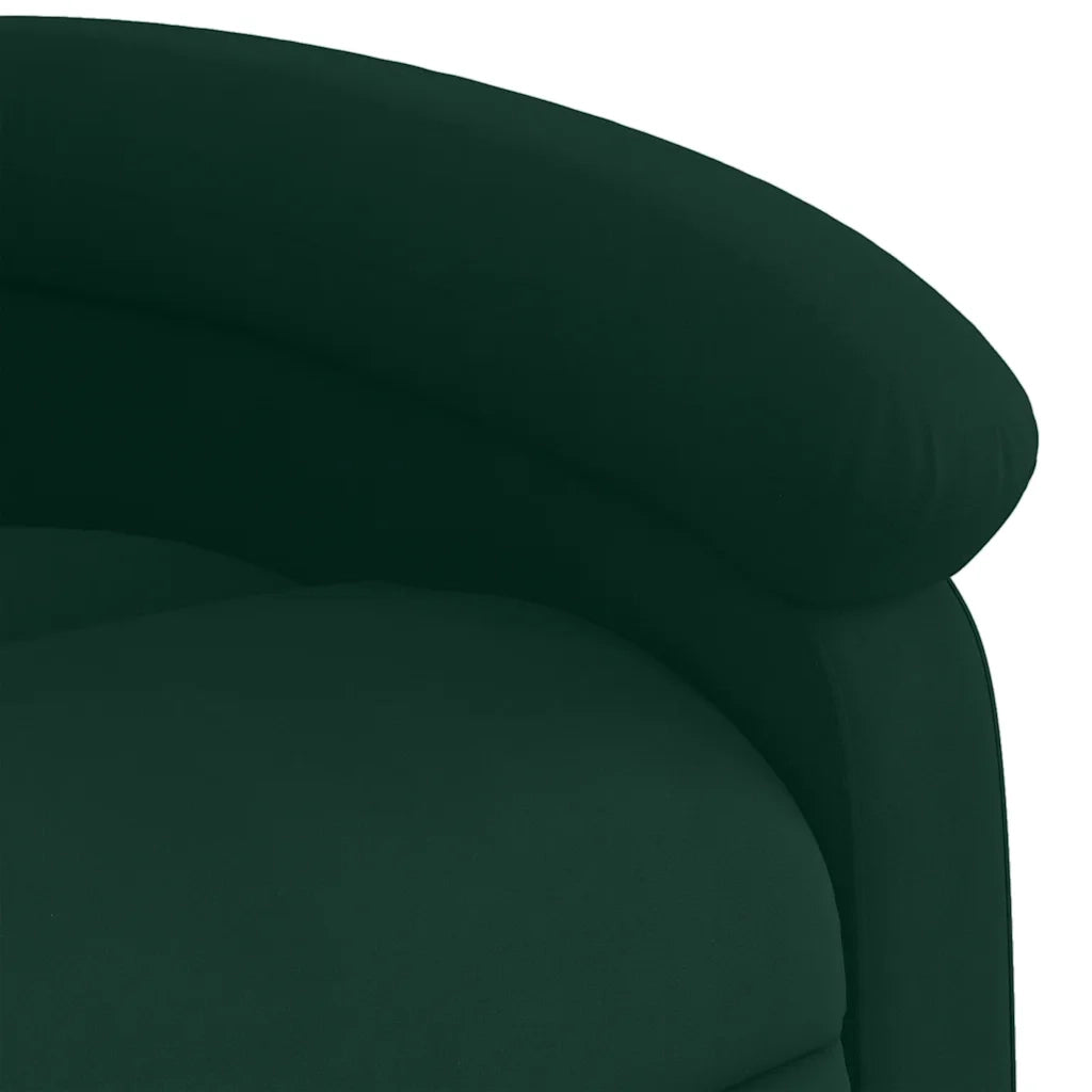 Divano Sedia-Poltrona reclinabile massaggiante in Velluto Verde Scuro 729331