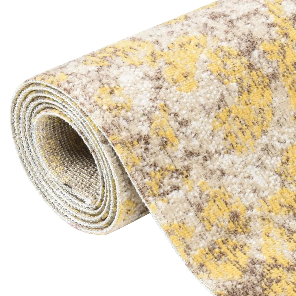 Tappeto da Esterni a Tessitura Piatta 80x150 cm Giallo 317042