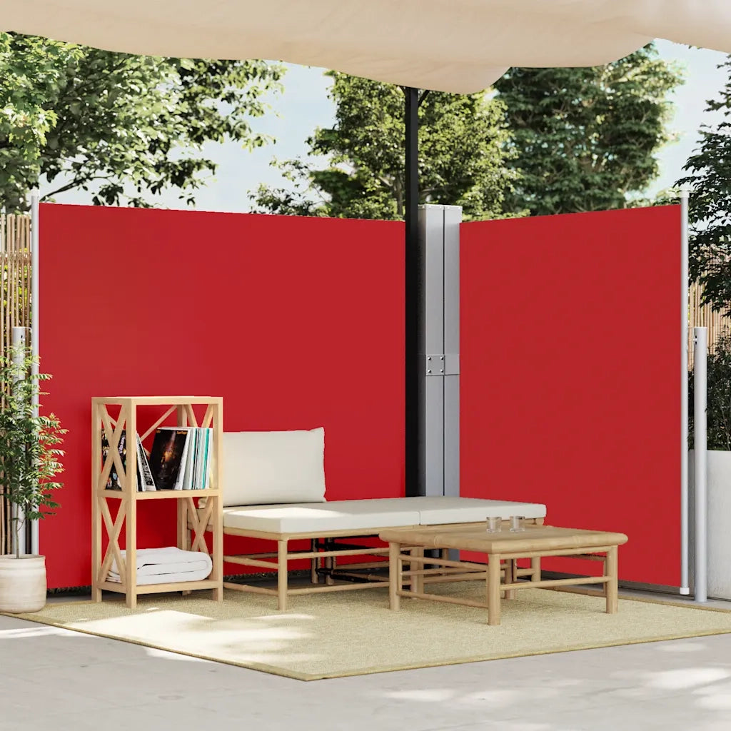 Tenda Laterale Retrattile per Patio-Tenda parasole per balcone 170x1200 cm Rossa