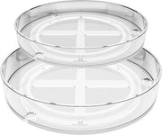 Organizzatore per erbe, risparmia spazio in cucina, 2 pezzi, 27 cm + 23,5 cm, trasparente
