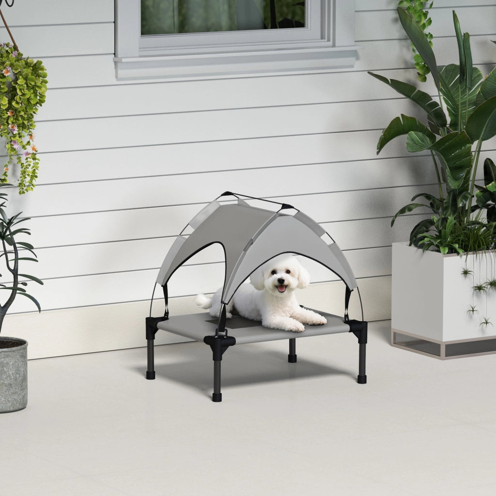Cuccia per cani con tetto ¨C zephmum ¨C grigio chiaro 61x46x63 cm