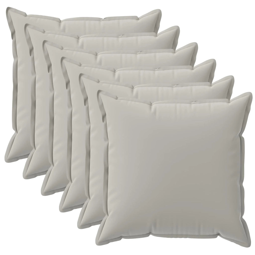 Federa 6 pcs HOUTEN Grigio 30 x 30 cm Poliestere 915910