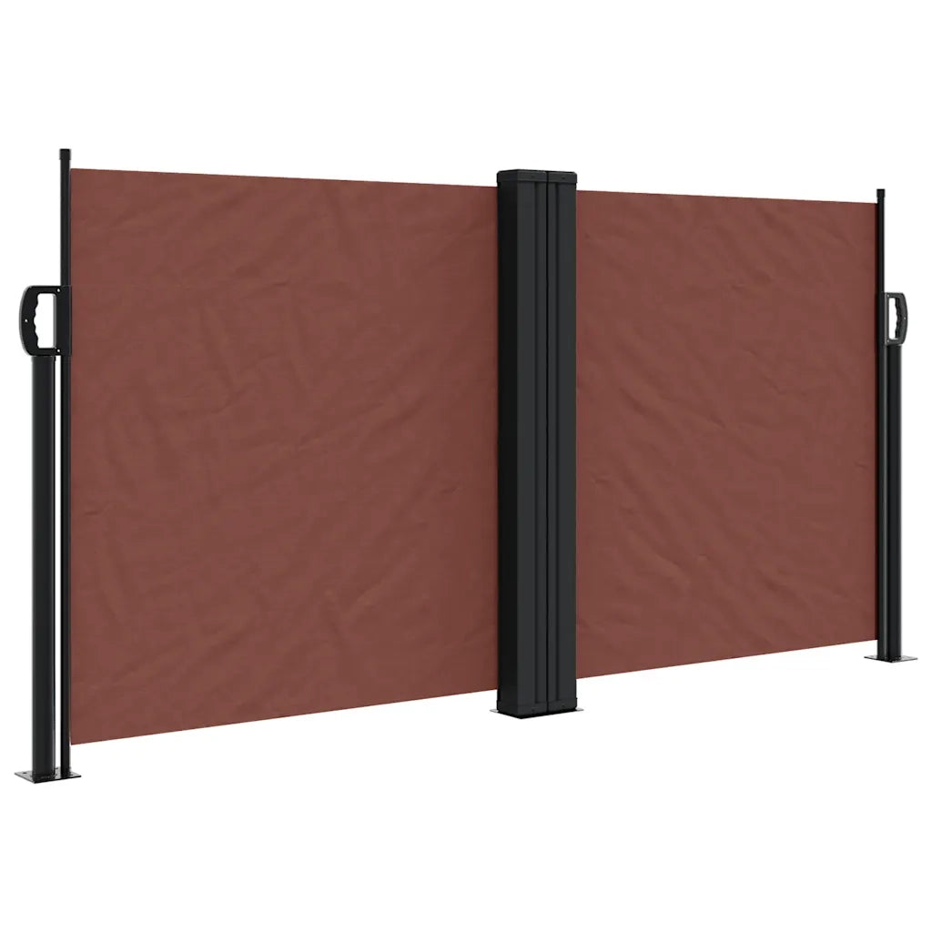 Tenda da Sole Laterale Retrattile Marrone 120x600 cm 4004599