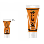 Trade Shop - Set 6pz Pittura Acrilica Vernice Confezione Colore Giallo Arancio Tubo 75ml 07494 -